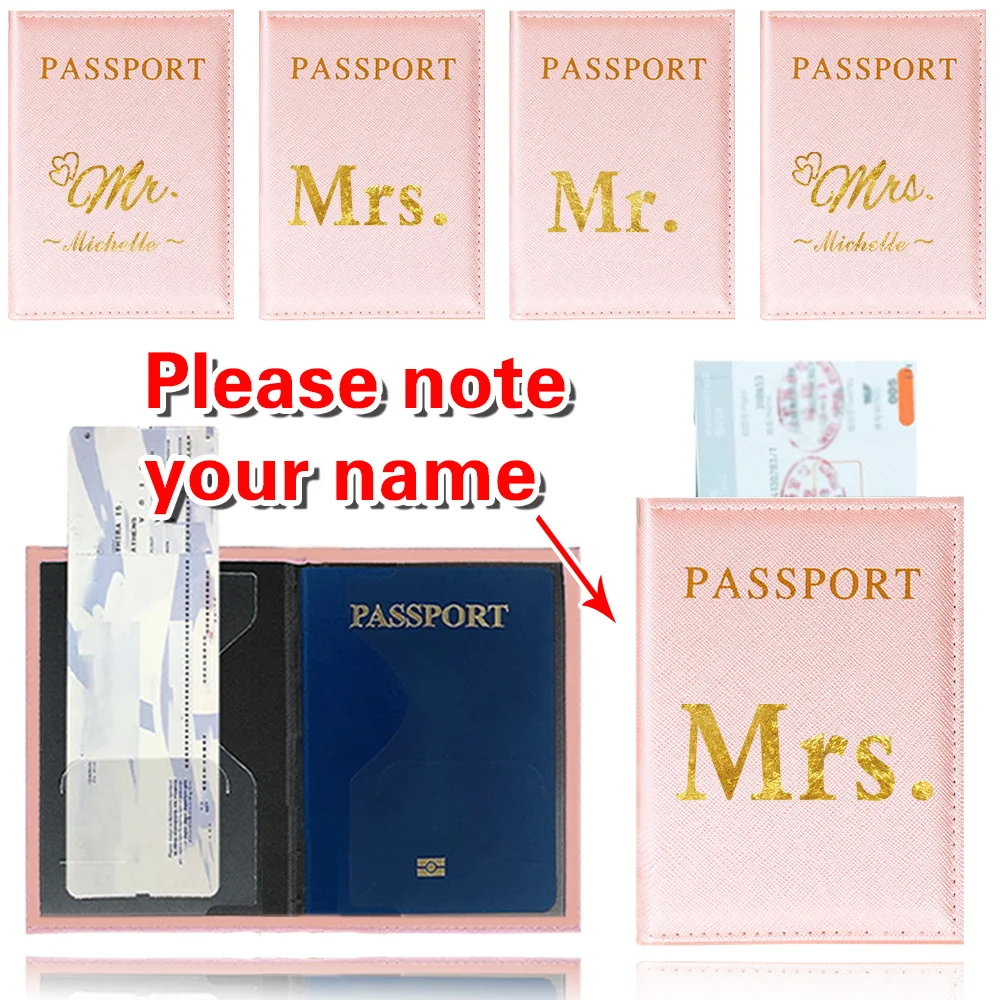 

Personalized Customized Name Passport Air Ticket Storage Portable Credit Card Passport Storage Bag Unisex Travel Accessories