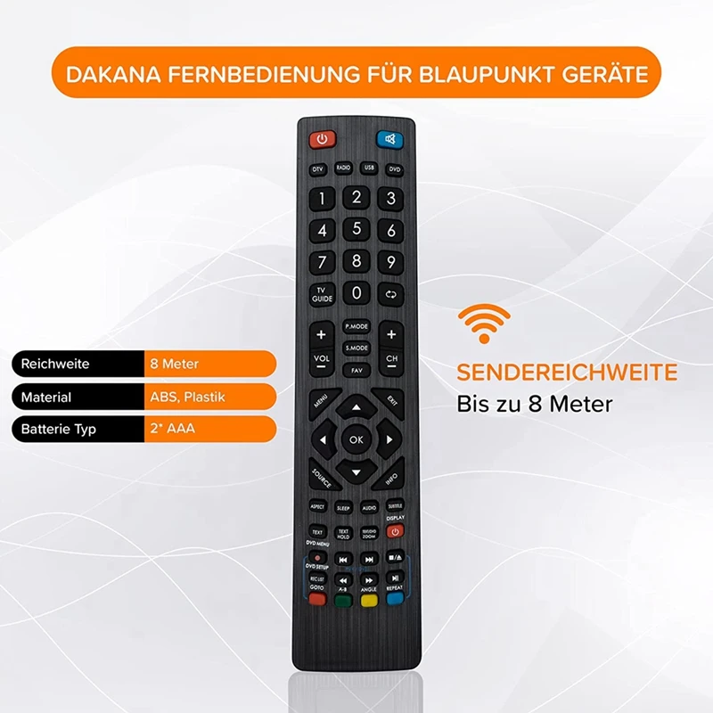 1 Piece Remote Control For Blaupunkt TV Remote Control Universal Accessories For Blaupunkt TV Pre-Configured And Ready