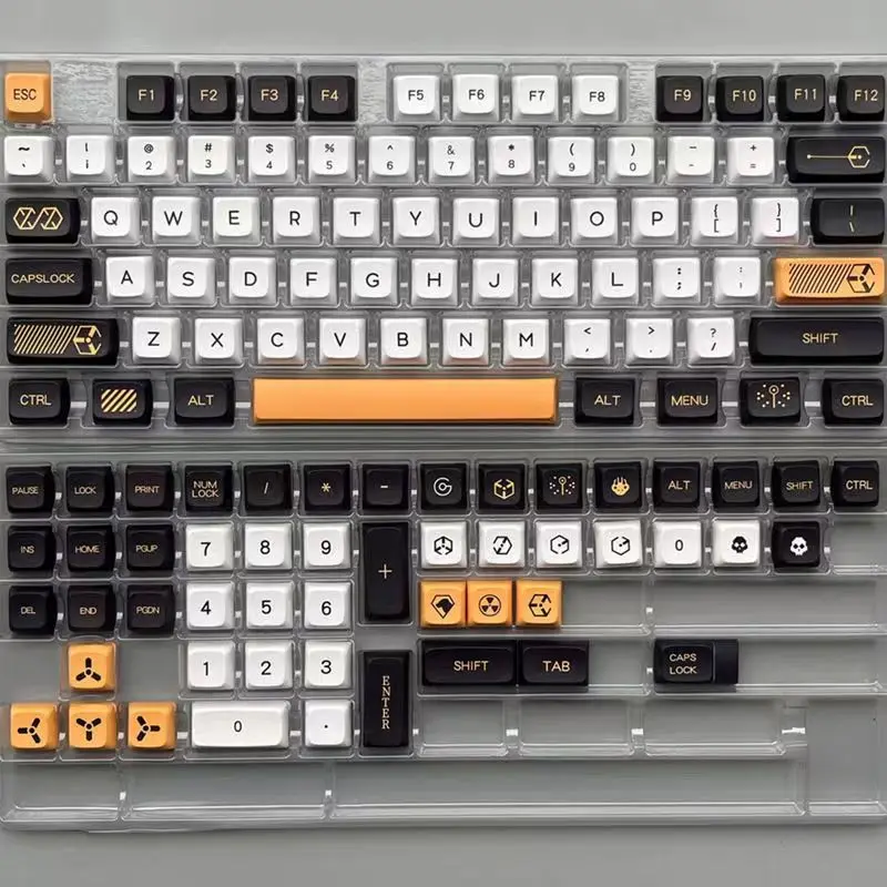 Virtual war theme 125-Key XDA  Keycaps PBT Dye-subbed for MX Switches of 61 63  67  87 104 108 Mechanical Keyboards