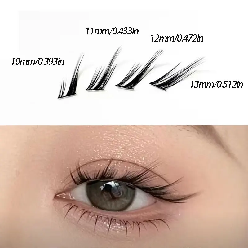 여우 인조 속눈썹 혼합 개별 속눈썹, 단일 클러스터 속눈썹, 익스텐션 세그먼트 속눈썹, 여우 눈 효과 속눈썹, 12 줄