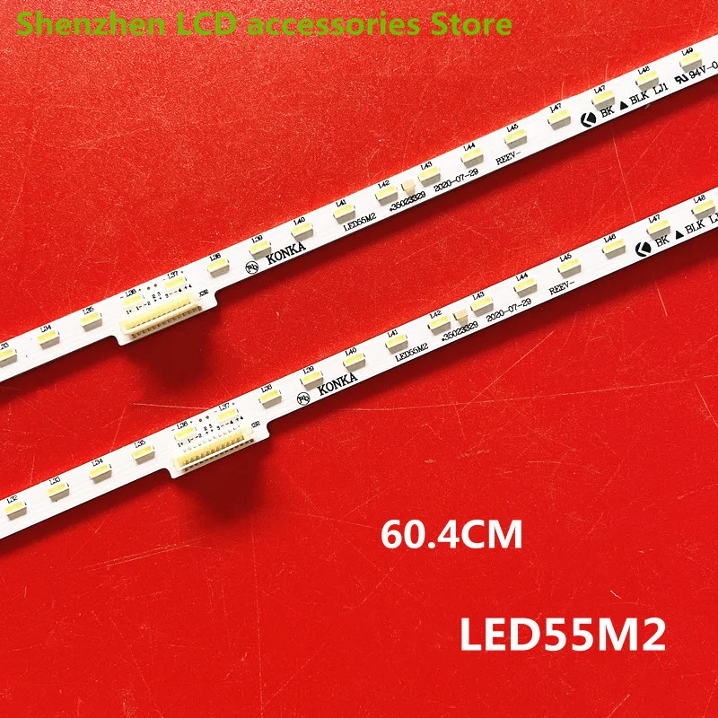 60.4CM FOR Konka LED55M2 LED55T2 E55U 55G7U U55X2 LED55T2  strip light 35023329 37037806 35023330  72LED  LED backlight strip