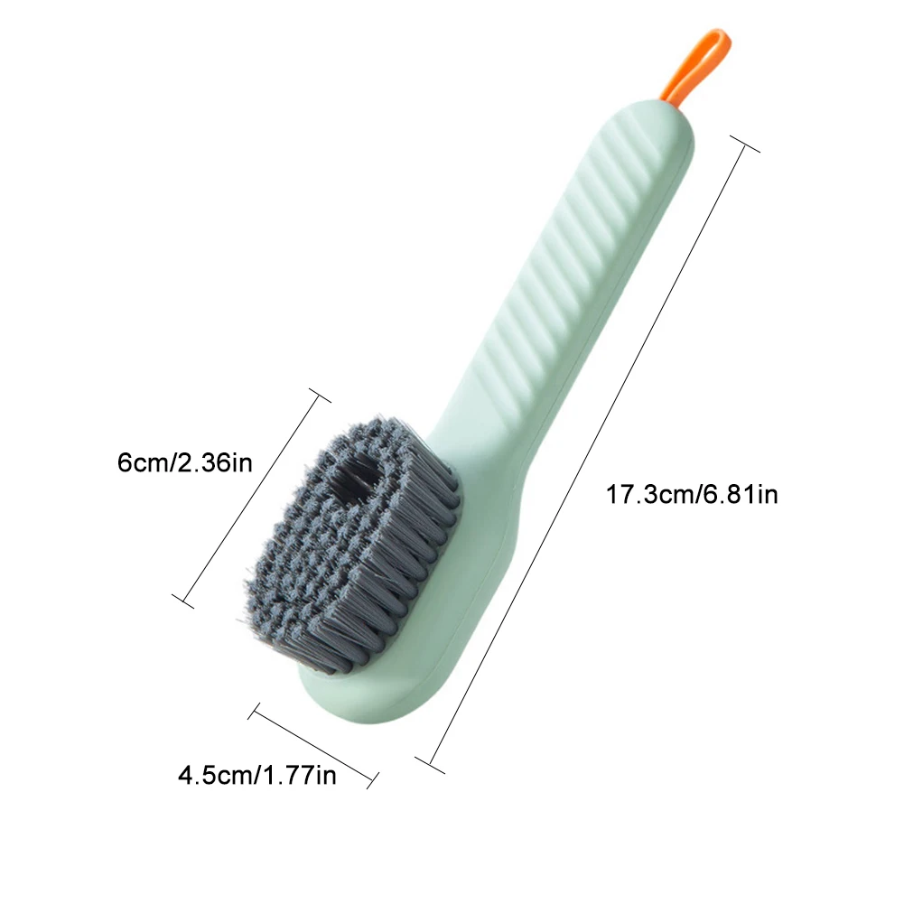 Multifunctional Liquid Cleaning Brush Plastic Shoe Brush Long Handle Soft Bristles Clothes Laundry Brush Household Cleaning Tool