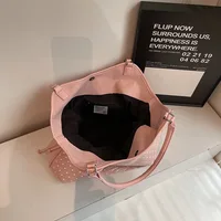 Brand Women's Shoulder Bag Y2k Fashion Sweet Polka Dot Handbag Korean Casual Versatile Leopard Print Brown Frosted Tote Bags - Image 4