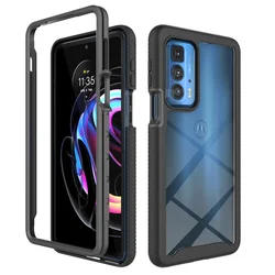 Funda híbrida de TPU/PC Sky para Motorola Edge 20 / Moto Edge 20 Pro Edge20 Lite, carcasa resistente de dos capas a prueba de golpes