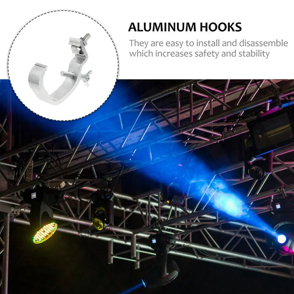 6 Pcs Stage Light Hook Spot Lights Moving Clamps Spotlight Aluminum Metal Clips Head Truss