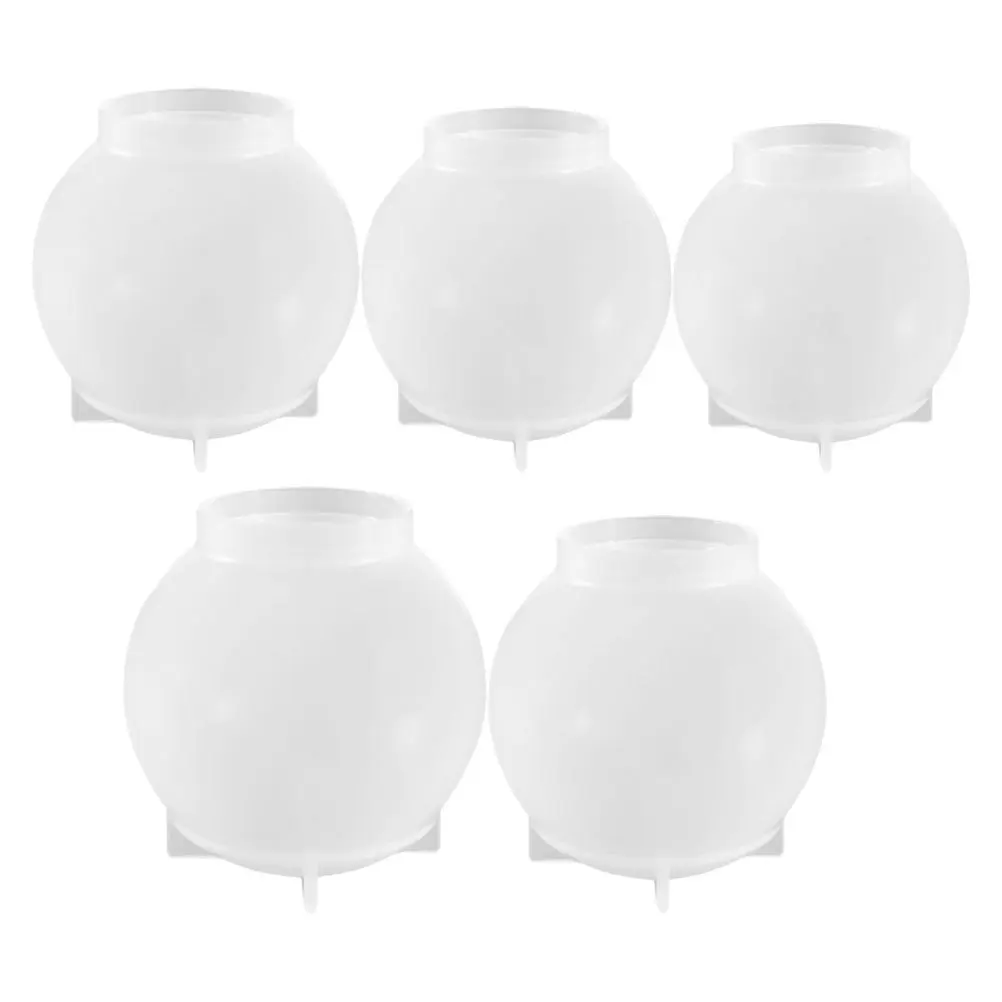 5Pcs Crystal Ball Mold Silicone Casting Molds DIY Sphere Shape Decorative Displays Craft Making Sphere Silicone Mold