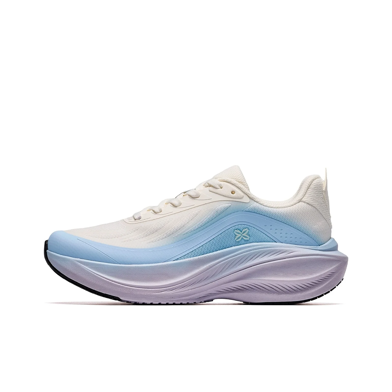 ANTA Leaves Running Shoes Women's Low Top Ivory White/Light Pink Blue 122645536-5