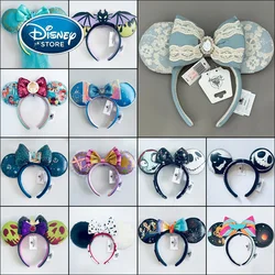 Opaska na głowę Disney Princess Mickey Ear Roszpunka Królewna Śnieżka Cekinowa kokarda Opaska do włosów Prezent Dziewczyna Akcesoria Boże Narodzenie Sally Jack