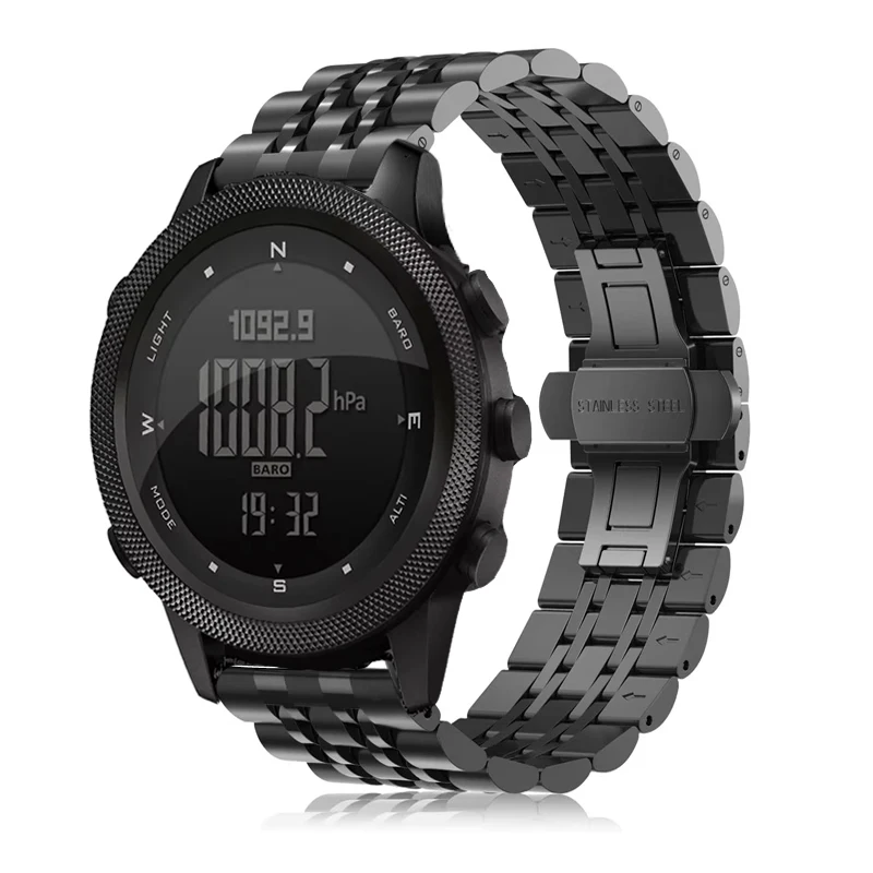 22 مللي متر سوار فولاذي غير قابل للصدأ حزام ل NORTH EDGE APACHE-46 المعادن ربط سوار كوريا ل NORTH EDGE APACHE-46 Smartwatch الرجال الفرقة