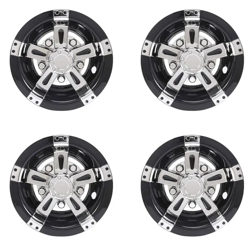 

4Pcs 8Inch Golf Cart Wheel Cover, 5 Spoke Design Hub Cap For Golf Carts For Club Car, EZGO, Yamaha