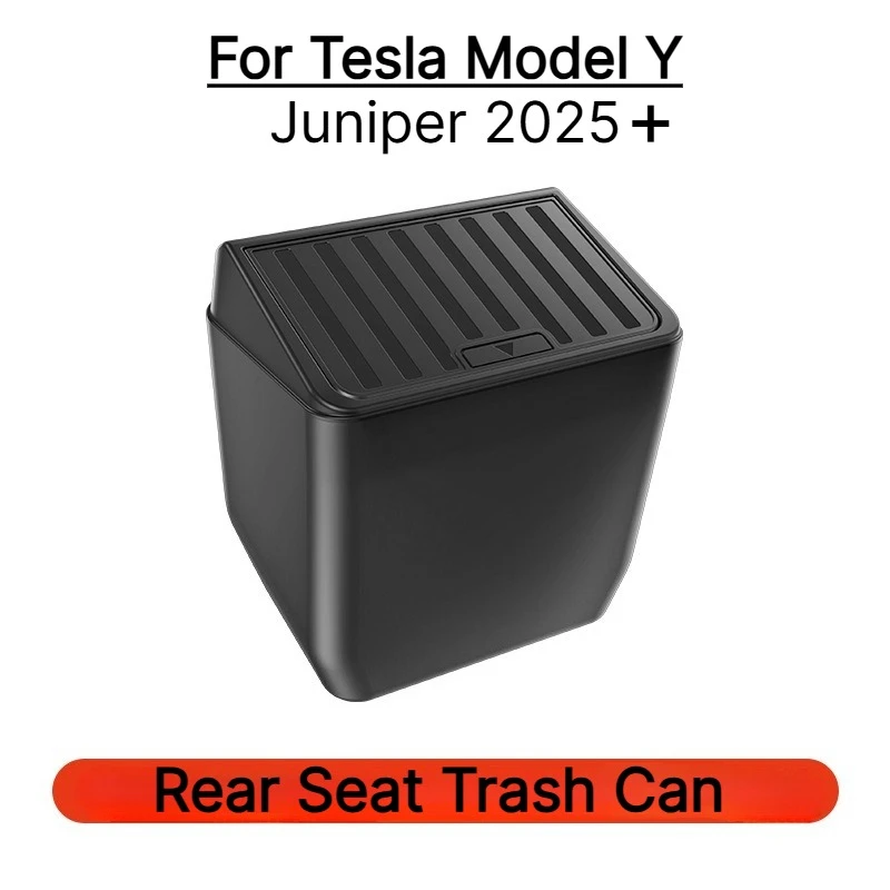 Rear Seat Trash Can Garbage Bin Under‑Seat Storage Box Organizer Tray For Tesla Model Y Juniper 2025 Car Interior Accessories