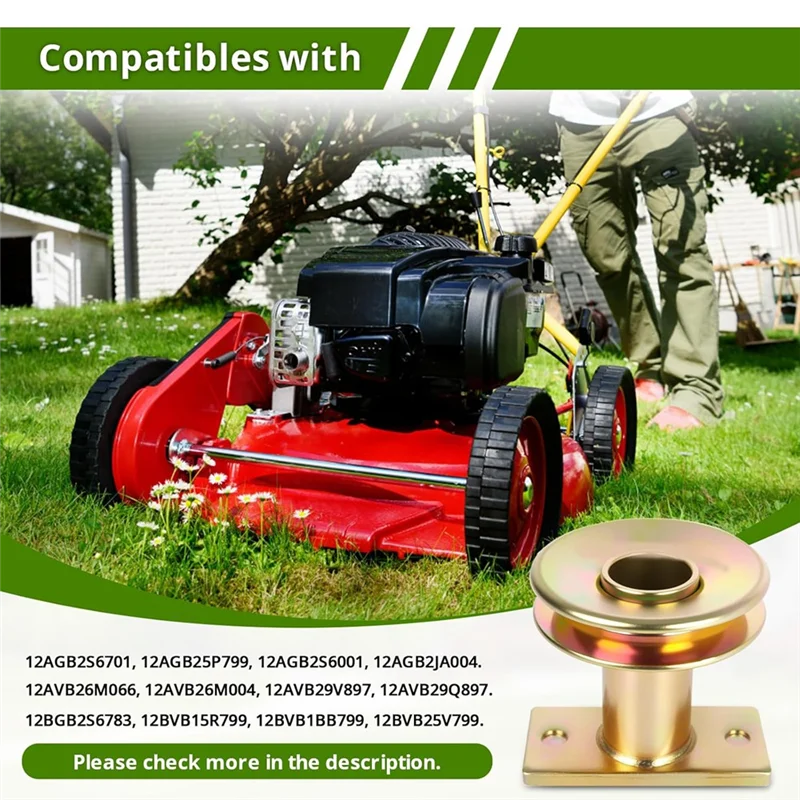 Adaptador de lâmina de cortador de grama ABUG-687-02528 com polia, para trator MTD, Cub Cad Et e Troy-Bilt, parafuso adaptador de polia de acionamento de 25 mm