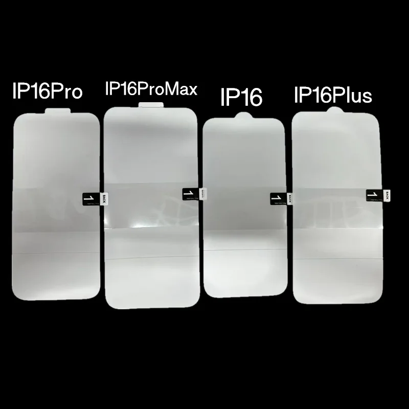 Fonlyu 4 sztuki Matowa folia hydrożelowa do Iphone 16 14Pro Max do Apple 15Plus 13 12 Folia przeciw odciskom tylnego Blueray do telefonu komórkowego