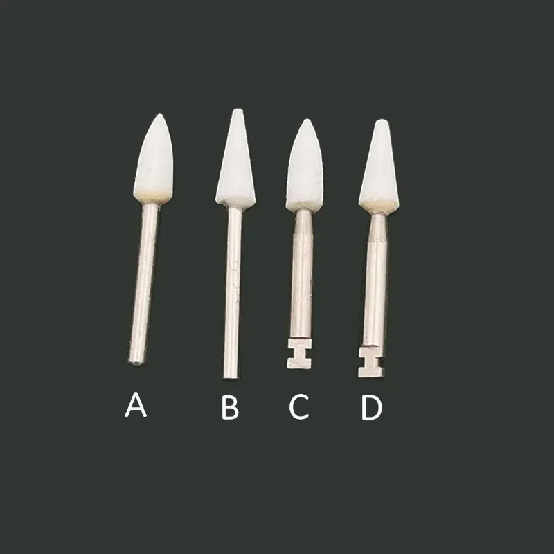 Dental White Stone Polishing Burs for FG 1.6mm High Speed Handpieces / RA 2.35mm Low Speed Contra Angle Handpieces