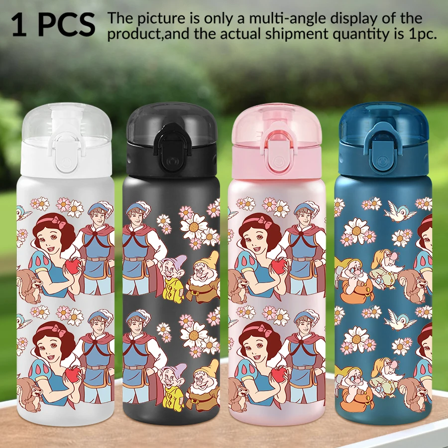 

1Pc Disney, Snow White, Dwarf, 26oz Plastic Water Bottle Sports Water Cup with Lift Rope Birthday/Back To School Gift