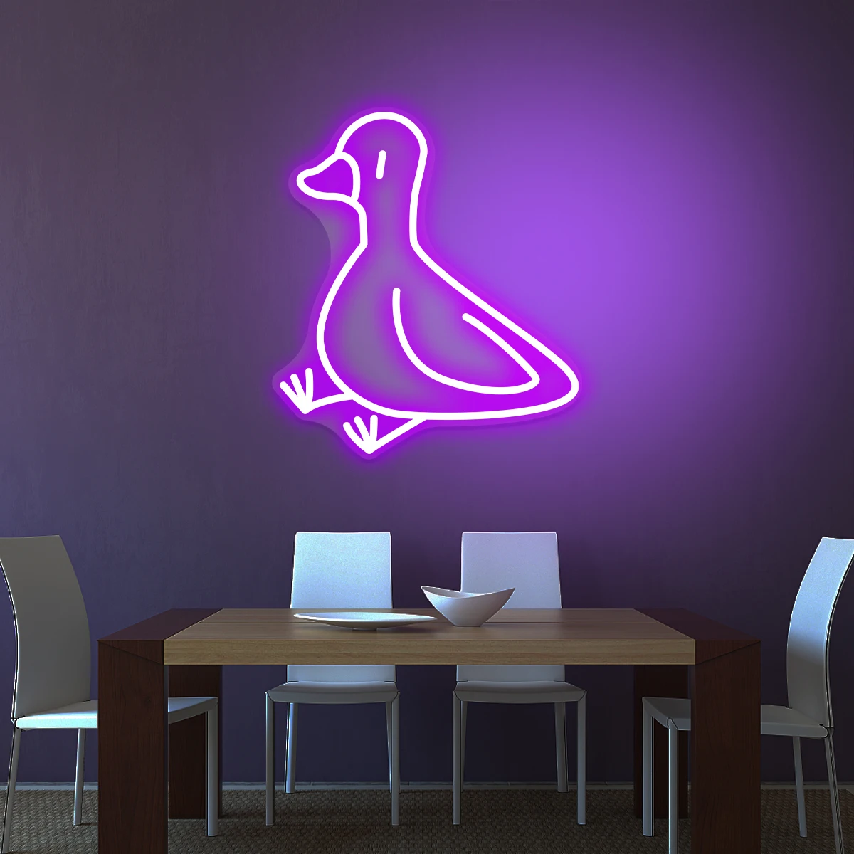 The duck shape neon lamp customization, applies the bedroom decoration, the birthday party, the bar party lights up the atmosphe