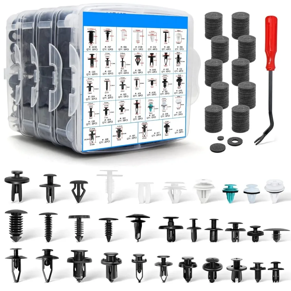 

1101PCS Car Retainer Clips Auto Plastic Fasteners Kit Push Trim Pin Rivet Bumper