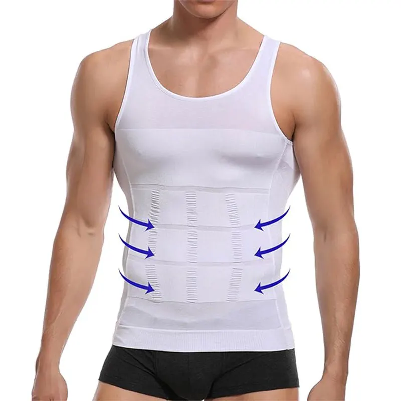 Emagrecimento colete para homens, corpo Shaper, camisa fina, roupa interior, Shapewear, barriga compressão, barriga controle, espartilho emagrecimento