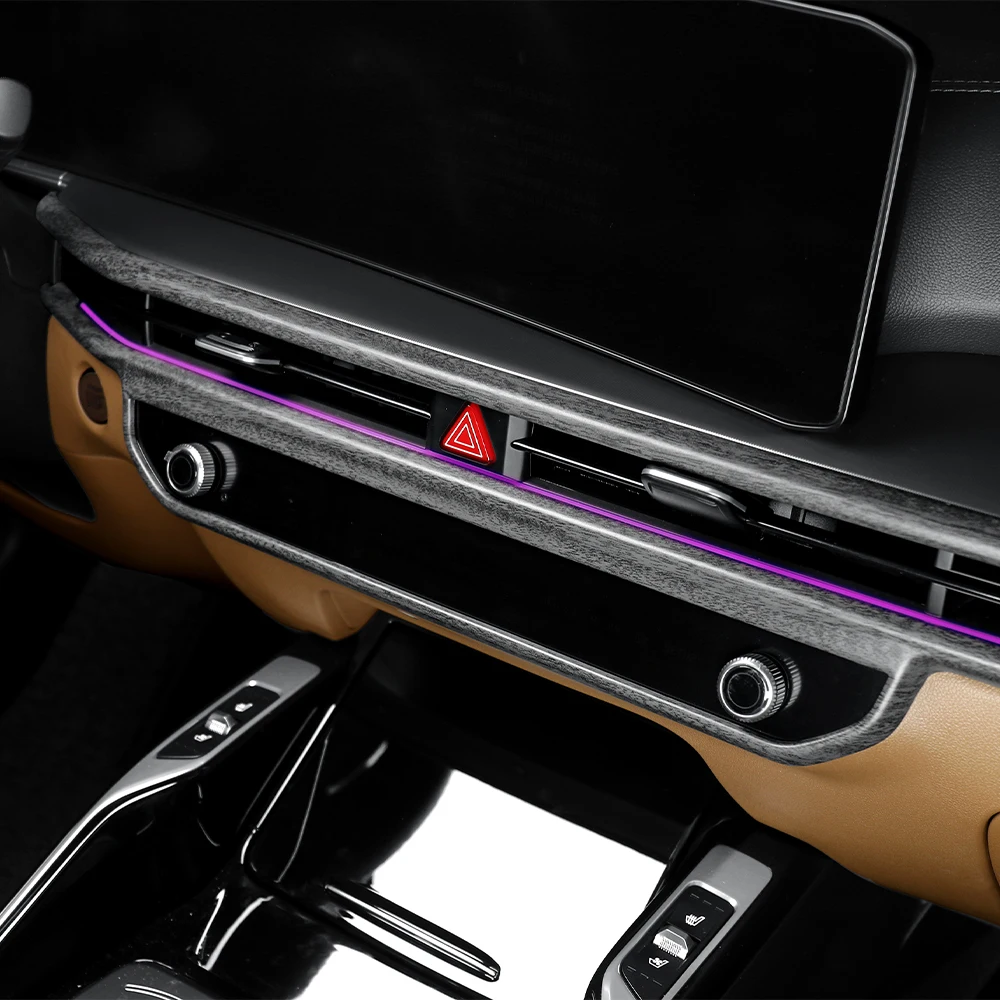 Dekoracyjna ramka deski rozdzielczej w stylu drewna, listwa ozdobna na deskę rozdzielczą, nakładka wewnętrzna do Kia Sorento MQ4 2024-2026 LHD