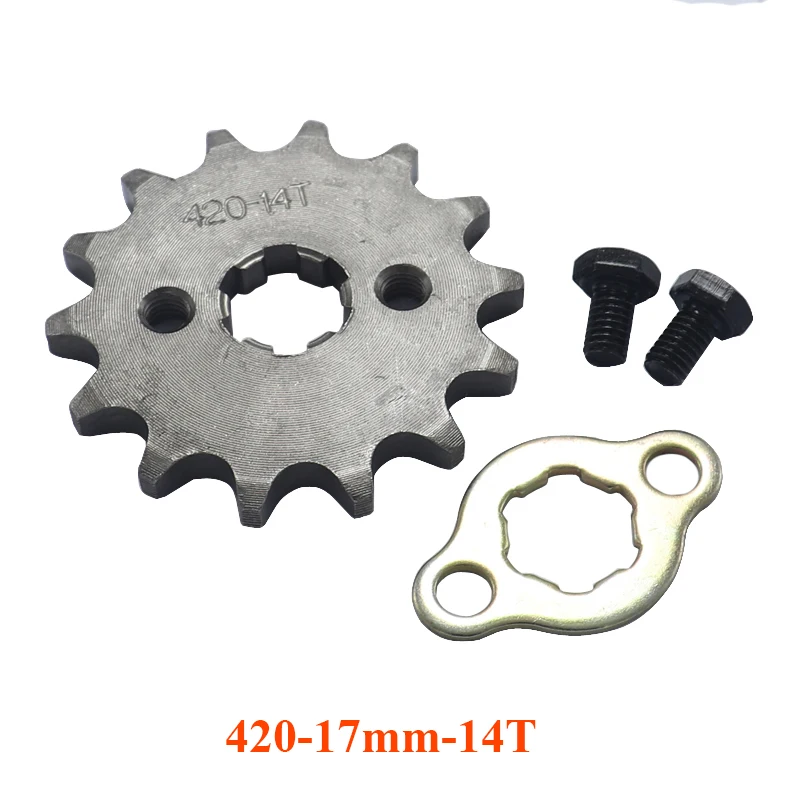420 10T 11T 12T 13T 14T 15T 16T 17T 18T 19T Zahn 17mm Vorderes Motorritzel für 50-125cc Motorrad Pit Dirt Bike ATV Go-Kart