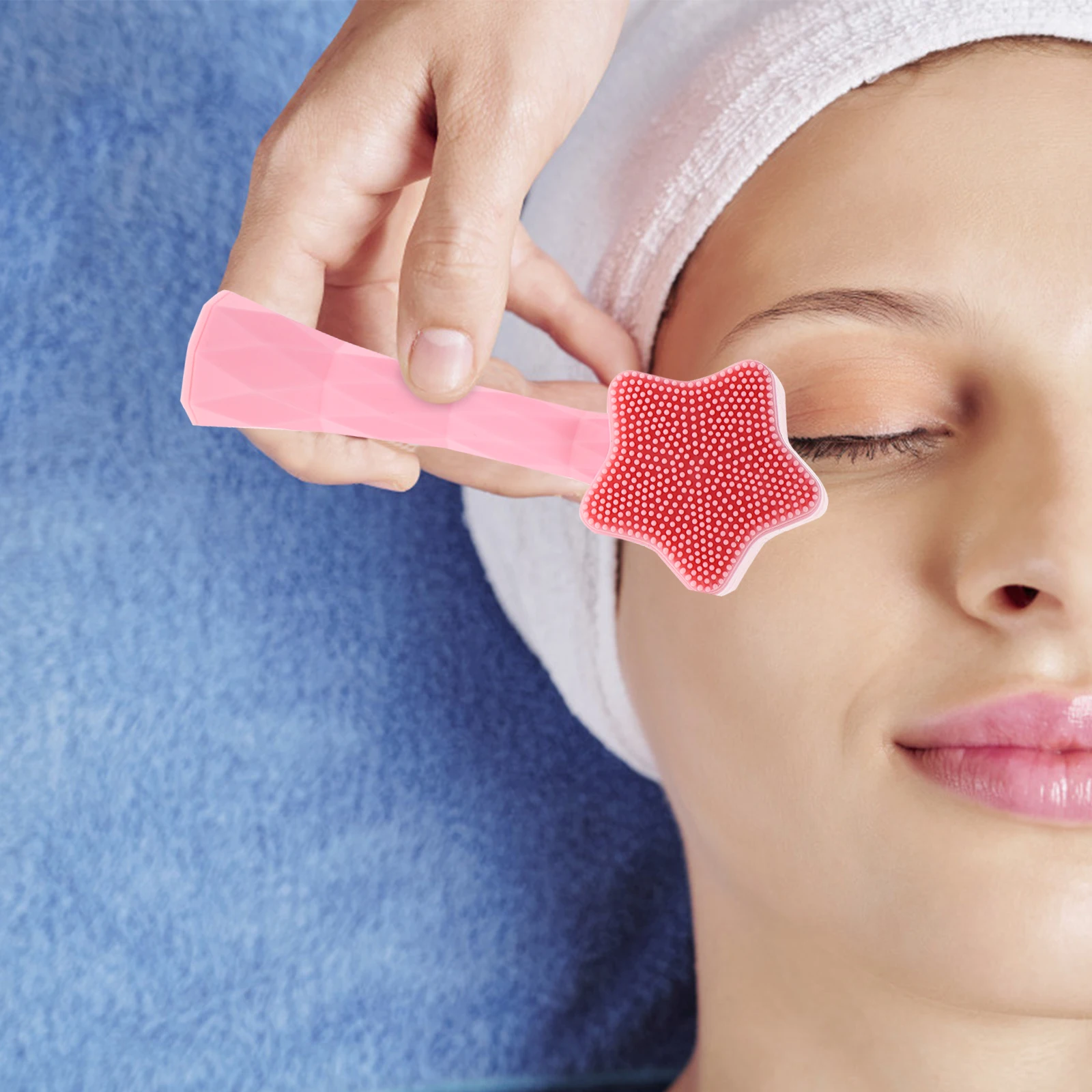 Cepillo facial de silicona, herramienta de limpieza Facial Manual para pieles sensibles, dispositivo portátil para el cuidado de la piel, uso en viajes en casa, color blanco