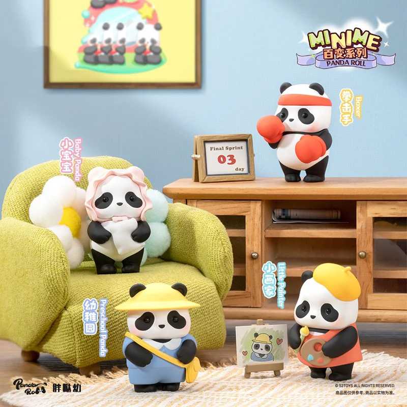 Panda Roll Minime Dress-up Series Blind Bag Mystery Box Dolls Cute Action Figure Collectible Model Toys Desktop Decoration Gift