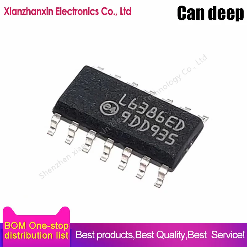 5pcs/lot L6386ED L6386ED013TR L6386  SOP-14 High and low side driver chip