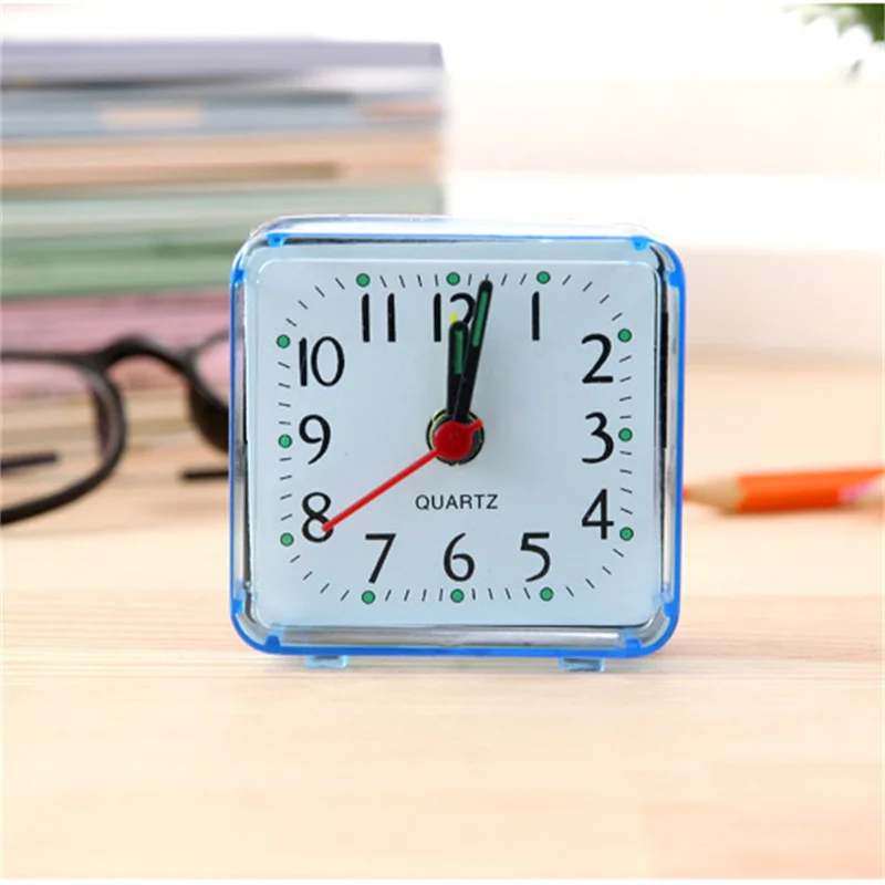 Electronic Small Alarm Clock Cute Small Alarm Table Clock Morning Alarm Clock Square Mini Alarm Clock Desk Decoration