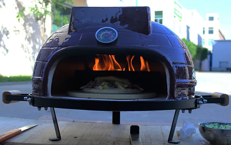 شواية شواء خارجية من السيراميك لسطح المكتب من نوع المدخنة الخارجية #4