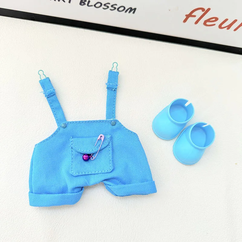 

Cute Mini Plush Doll'S Bib Pants for 15-17cm Labubu I II Idol Dolls Sitting Party Clothing Outfit Accessories For Korea Kpop Exo