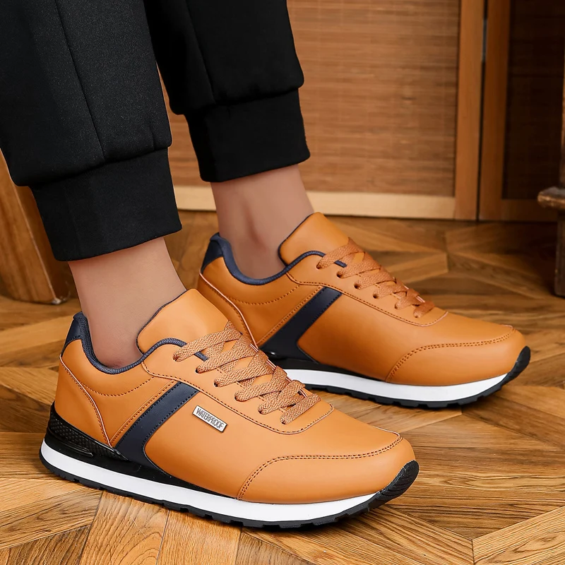 New Men Shoes Autumn Spring Waterproof Walking Sneakers Leisure Male Leather Sports Shoes Non-Slip Footwear Tennis for Men 39-48