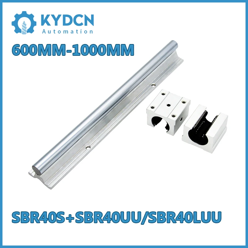 SBR40S SBR40UU SBR40LUU Linear Guide Rail and Linear Bearing Block for CNC Machine 600mm-1000mm Linear Support Rail Carriage Set