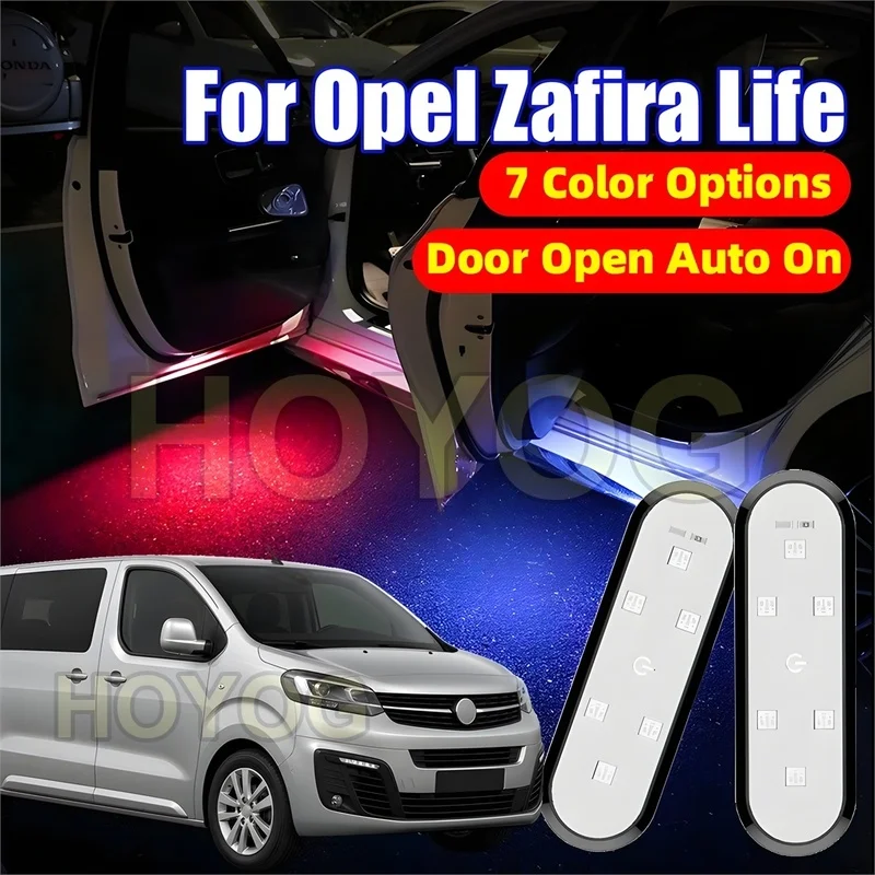 Fit for Opel Zafira/Zafira Life 2011-2026 USB Rechargeable Car Door Welcome Lamp with a Magnetic Sensor for Entry Lighting