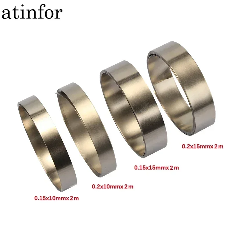 atinfor Nickel Plated Strip Tape For Li 18650 Battery Spot Welding Compatible For Spot Welder Machine 2Mx10/15mm x 0.15/0.2