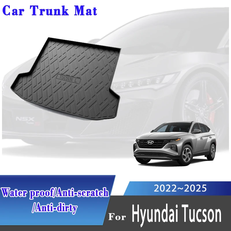 

TPE Car Boot Mat For Hyundai Tucson LWB NX4 2022 2023 2024 2025 Waterproof Car Rear Trunk Storage Pad Cargo Rug Auto Accessories