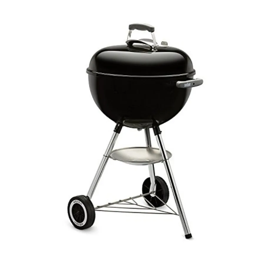 

Original Kettle Charcoal Grill, 18-Inch, Black Classic Outdoor BBQ Grill with One‑Touch™ Cleaning System and Precise Temperatur