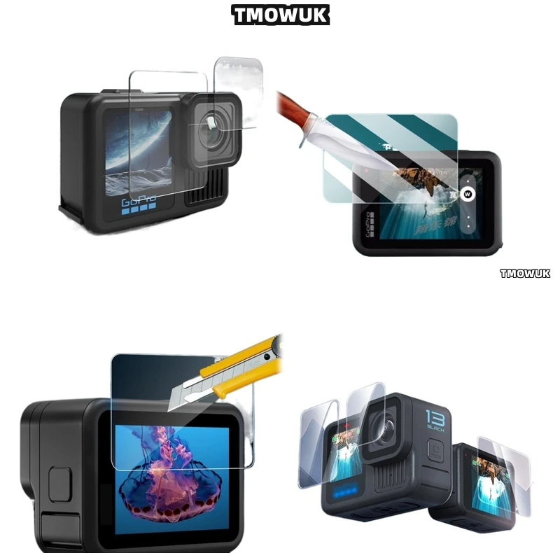 

For GoPro Hero 13 Privacy Anti Scratch Tempered Glass - 9H Scratch Resistant Full Cover Front & Back