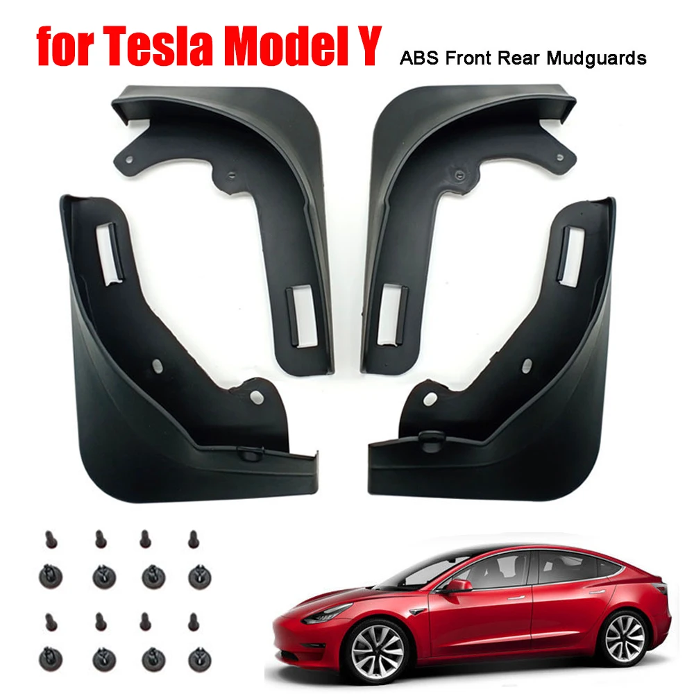 4 pezzi paraspruzzi anteriori posteriori per Tesla Model 3 + Highland Model Y berlino 2024 paraspruzzi modello ufficiale parafango di ricambio per