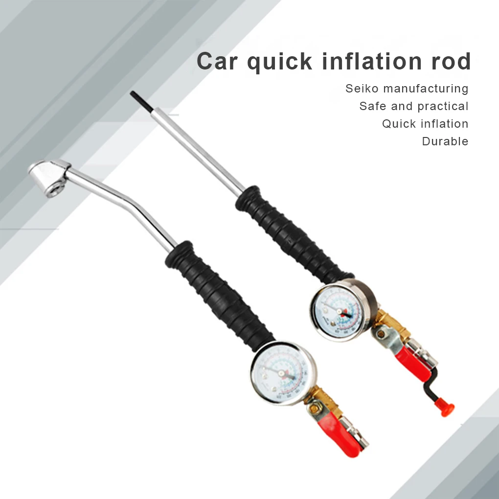 

Tire Inflatable Rod Cars Inflator Gauge Compressor Accessories Small