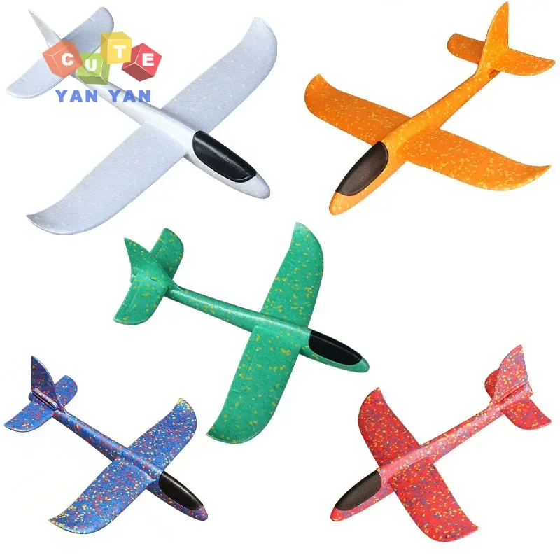 DIY Planes 37/48 CM Hand Throw Airplane EPP Foam Launch Fly Glider Model Aircraft Outdoor Fun Toys for Children Party Game Gifts