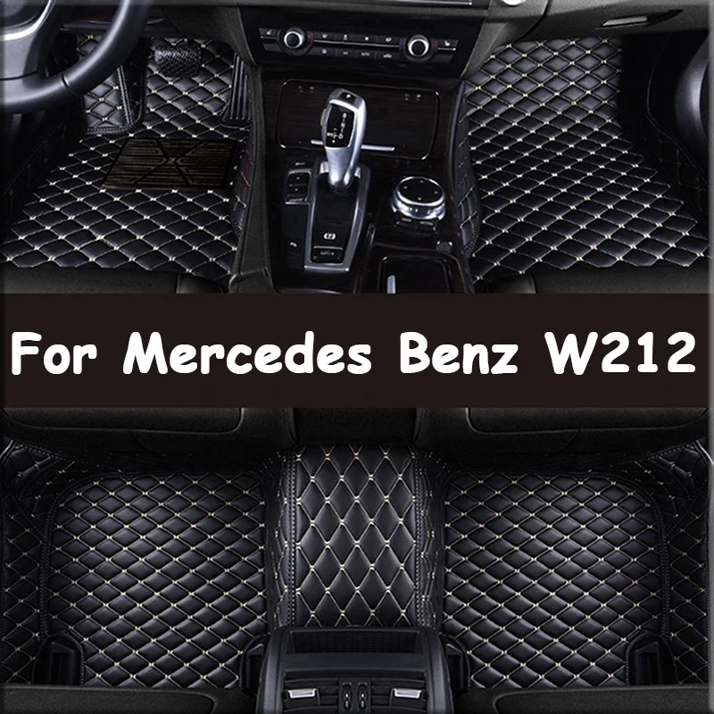 

Кожаные автомобильные коврики на заказ, коврики для Mercedes Benz W212 2009 2010 2011 2012 2013 2014 2015, коврики, накладки для ног, аксессуары