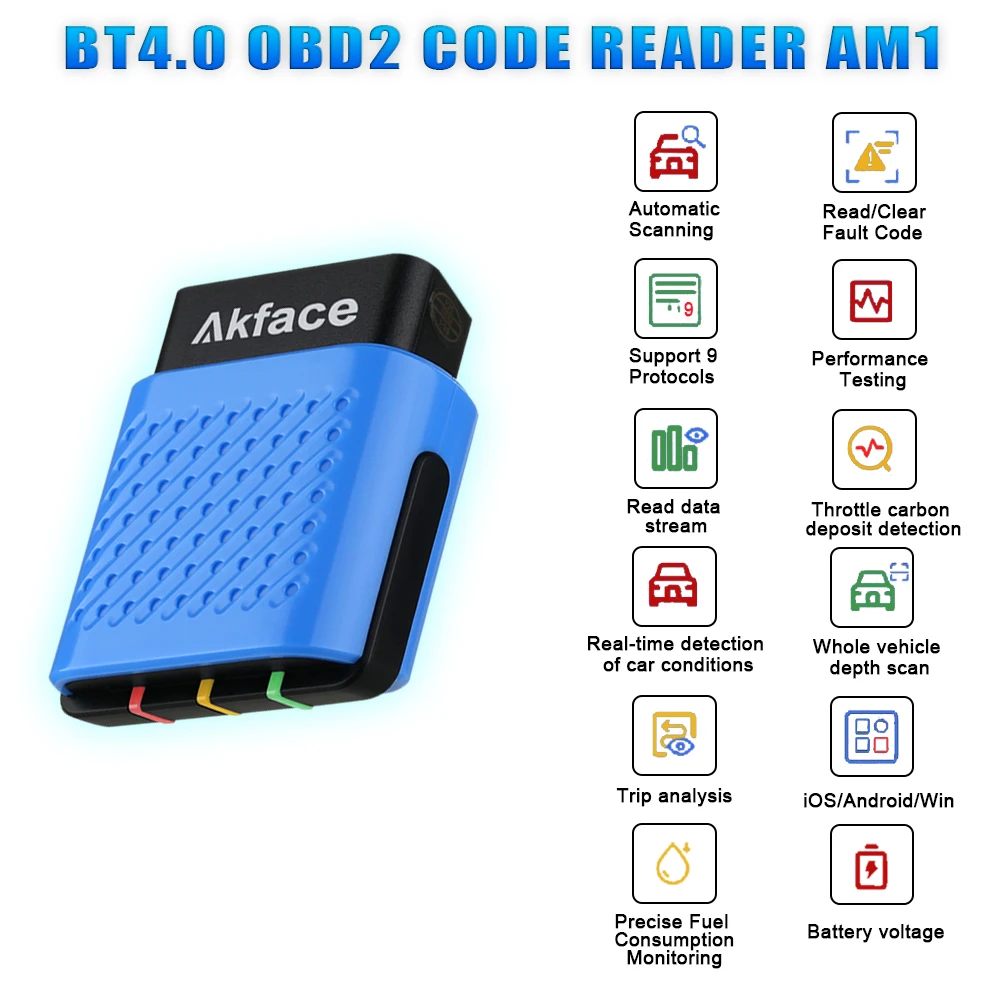 New OBD2 Car Scanner V105 Diagnostic Adapter Tester Wireless Auto Diagnostic Tool Code Reader for Android IOS Windows