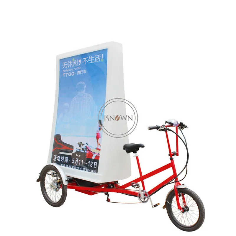 OEM European Standard Advertising Vehicle Tricycle Customized Color Bike For Publicity Three Wheels Commercial Truck