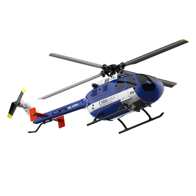 

C186 RC Helicopter Model with Optical Flow and Altitude Hold Durable Single-Blade Indoor Flying Toy Gift for Kids and Beginners