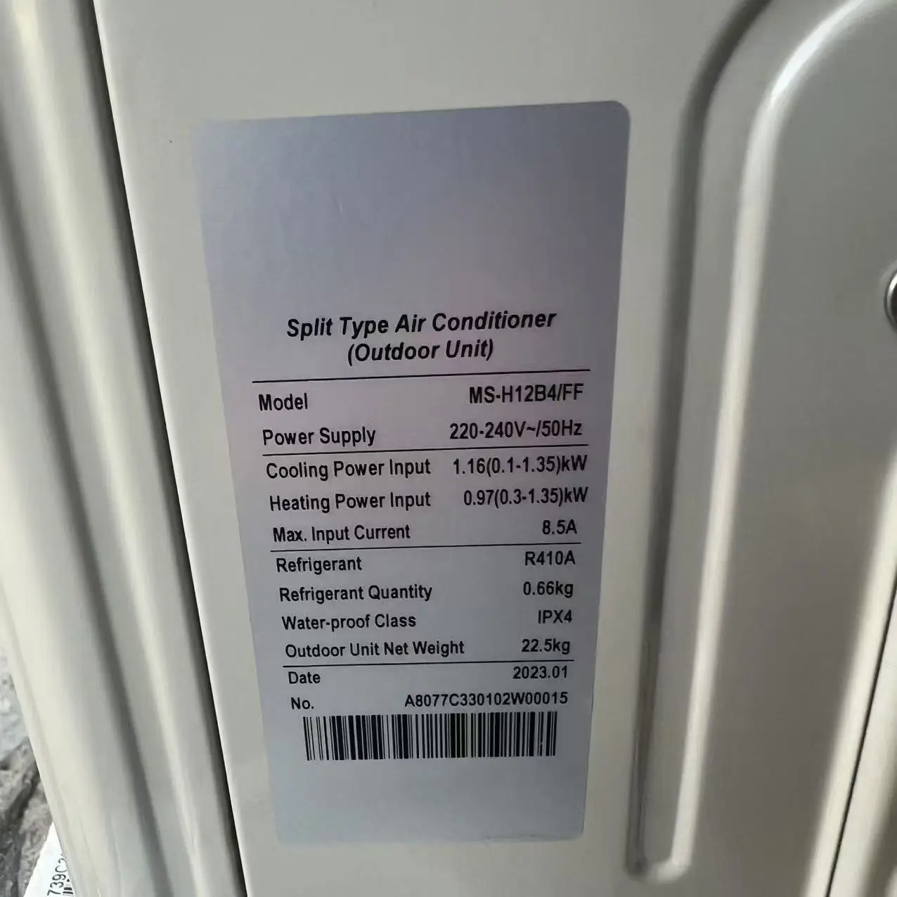 1.5P Household Appliances12000 Btu  Split Air Conditioning Multi Split Inverter Split Air Conditioner Wall-mounted Cold and Warm