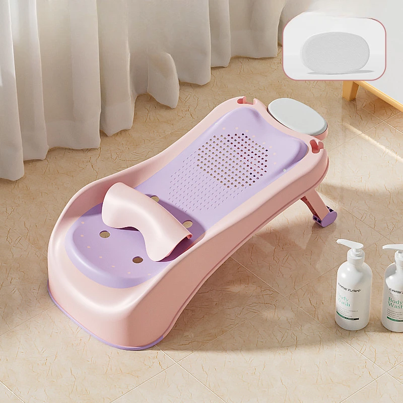 Multi-Angle Baby Shampoo Table with Non-Slip Feet Pregnant Women Hair Wash Chair Foldable Pediatric Bathing Rack Storage Basket