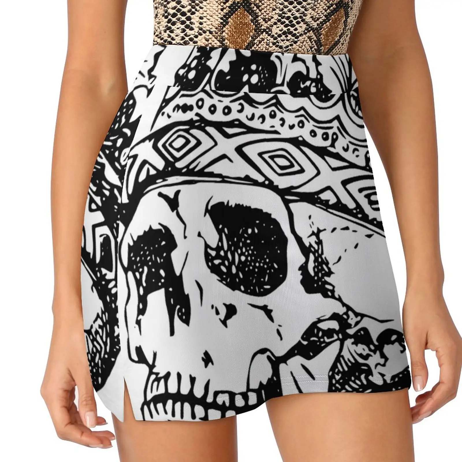 

The Skull King Vampires We Love Skulls For The LOve Of Skulls Mini Skirt 90s vintage clothes Short skirt woman Woman skirt