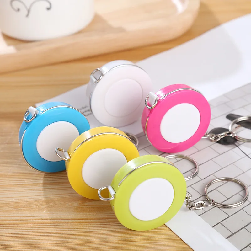 Candy-colored keychain tape measure 1.5 meters measuring clothing measure small soft measure telescopic measure