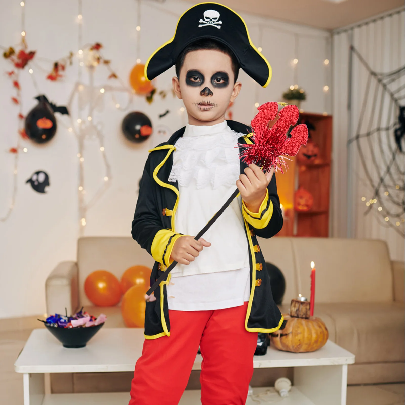 

Пластиковая вилка для Хэллоуина, легкий реквизит для косплея дьявола, съемная ручка, аксессуары для костюма демона, украшение на Хэллоуин