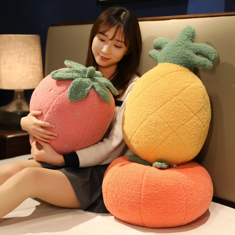 

INS Simulation Pineapple Strawberry Orange Plush Toys Cute Fruit Stuffed Plushies Plants Dolls Soft Pillow Home Decoration Gifts